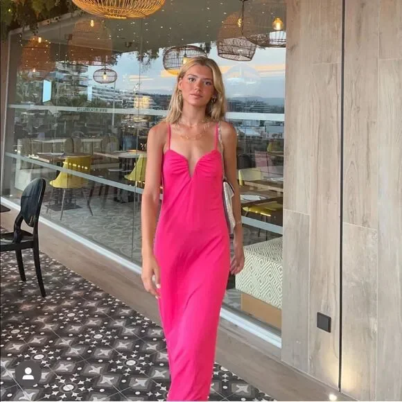 ZARA RUCHED SLIP DRESS - Picture 6 of 8